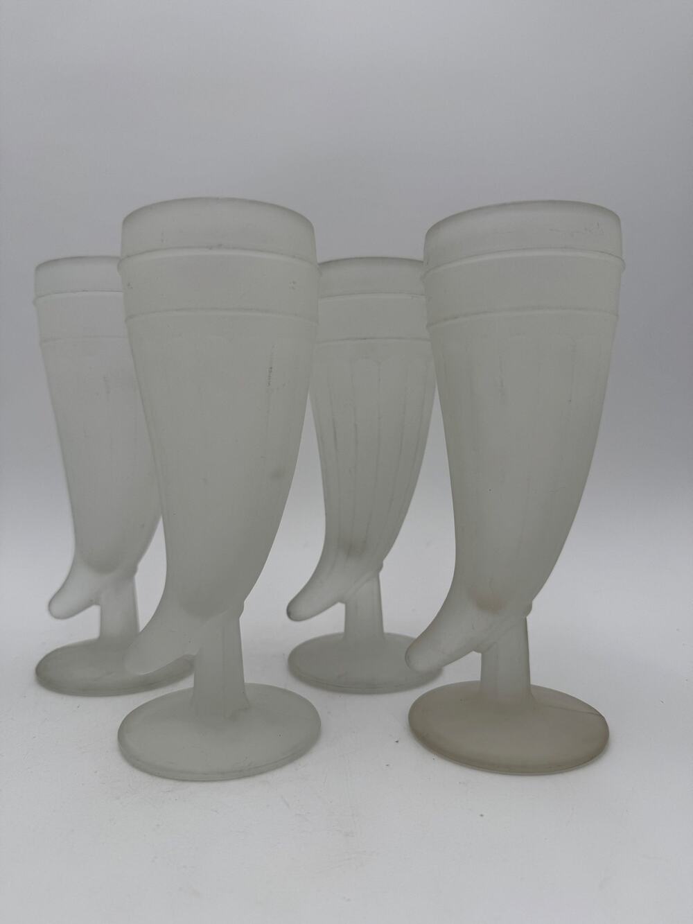 Set of 4 Powder Horn Frosted Pilsner Glasses by Tiara